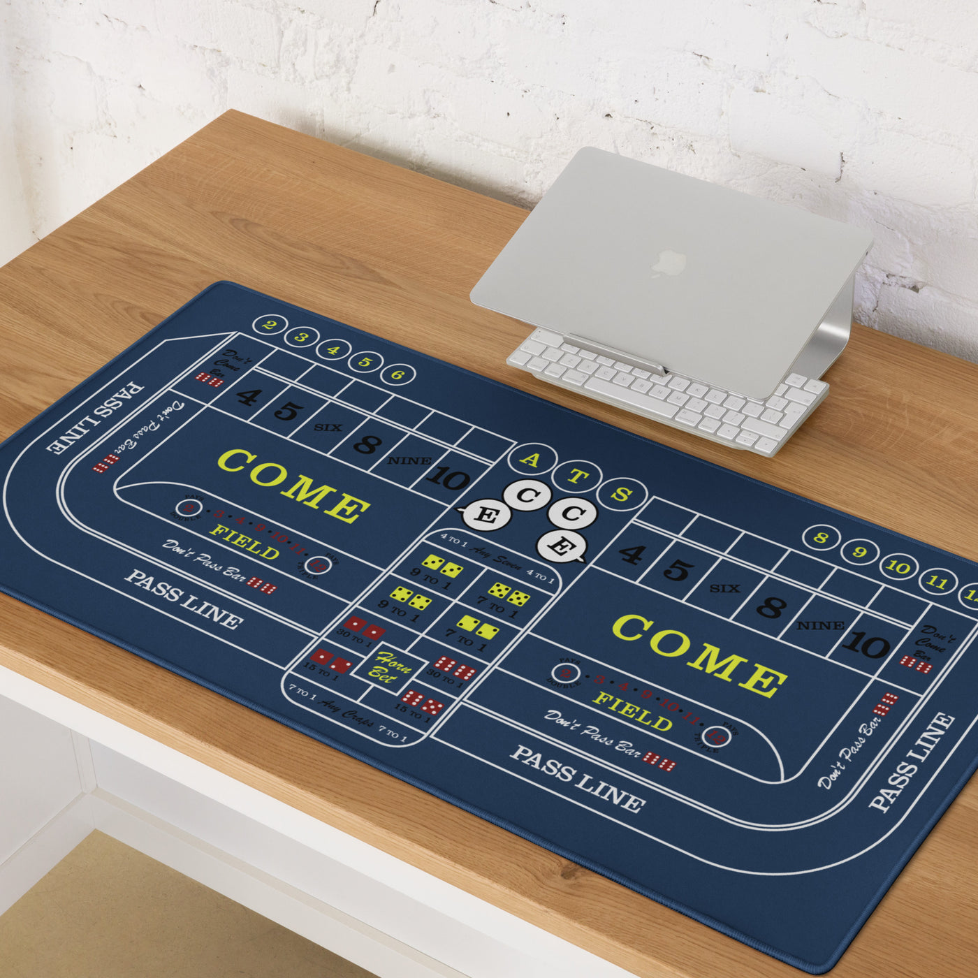 BLUE | CASINO CRAPS DESK PAD